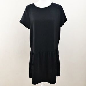 Cynthia Rowley Drop Waist BLK Pocketed Dress Sz10